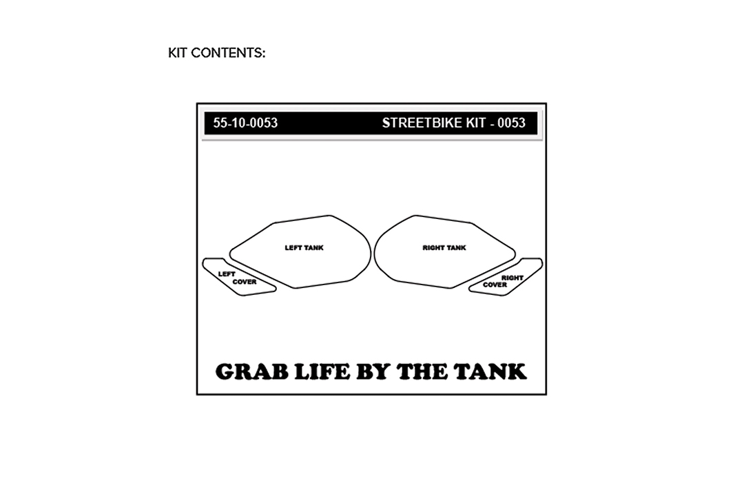 Stompgrip schwarz, Icon, für Suzuki GSXR1000, 2007-2008