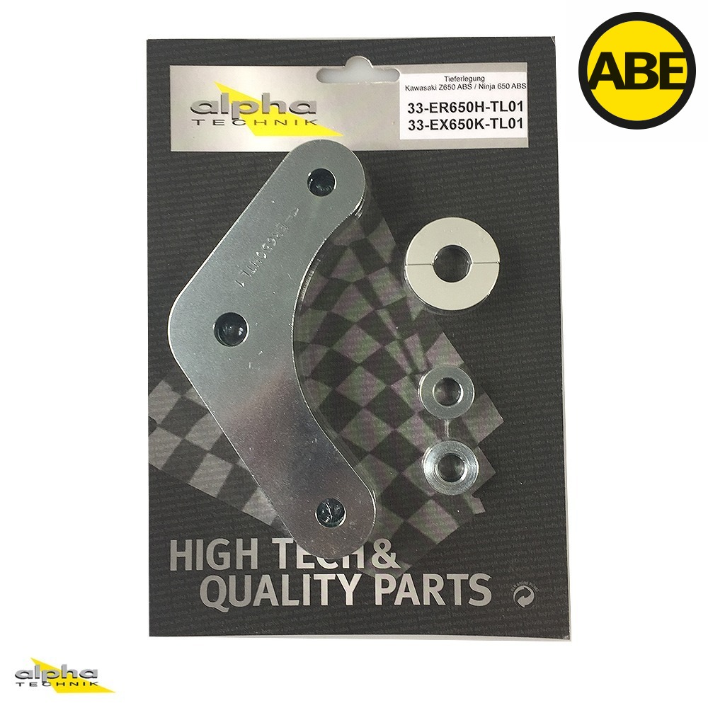 alpha Technik Tieferlegungssatz 25mm für Kawasaki Z650RS, Typ ER650R / ER650RA2, Modelljahr 2024-