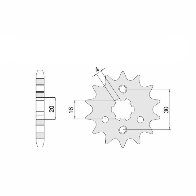 Ritzel, 15 Zähne, Teilung 428