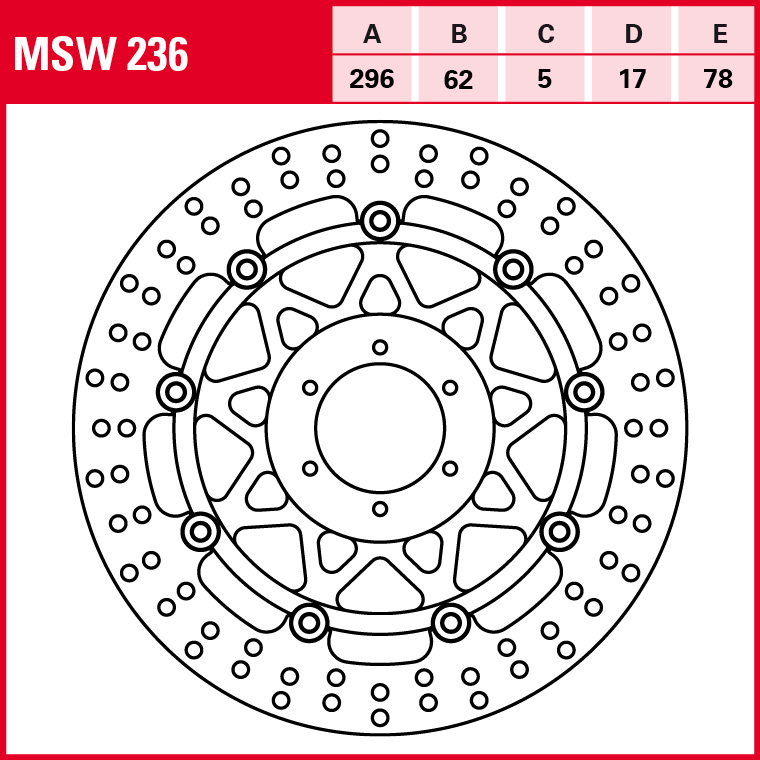 TRW Bremsscheibe Allround schwimmend MSW236