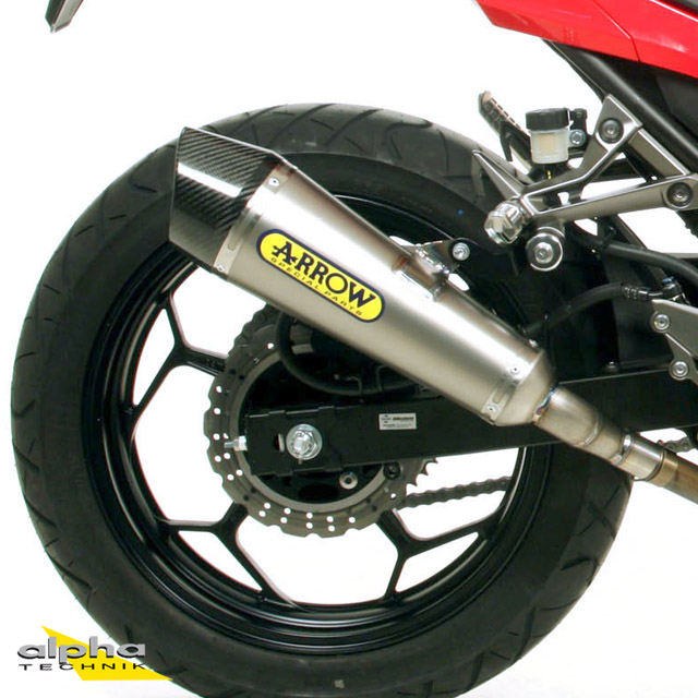 ARROW Auspuff X-KONE für Kawasaki Ninja 250 / Ninja 300 / Z300 2013-2016, Edelstahl