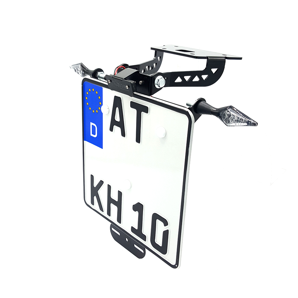 alpha Technik Kennzeichenhalter für Kawasaki Ninja 300; Typ EX300A; Modelljahr 2012-