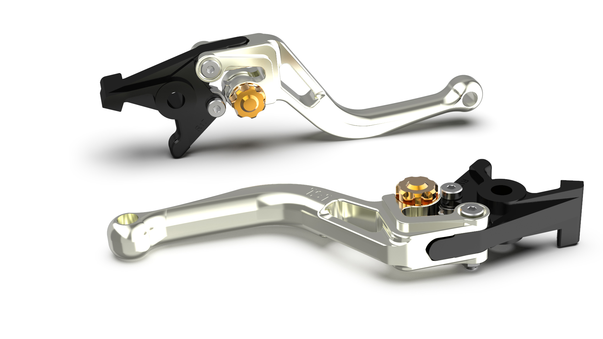 LSL Kupplungshebel BOW L83R, kurz, silber/gold