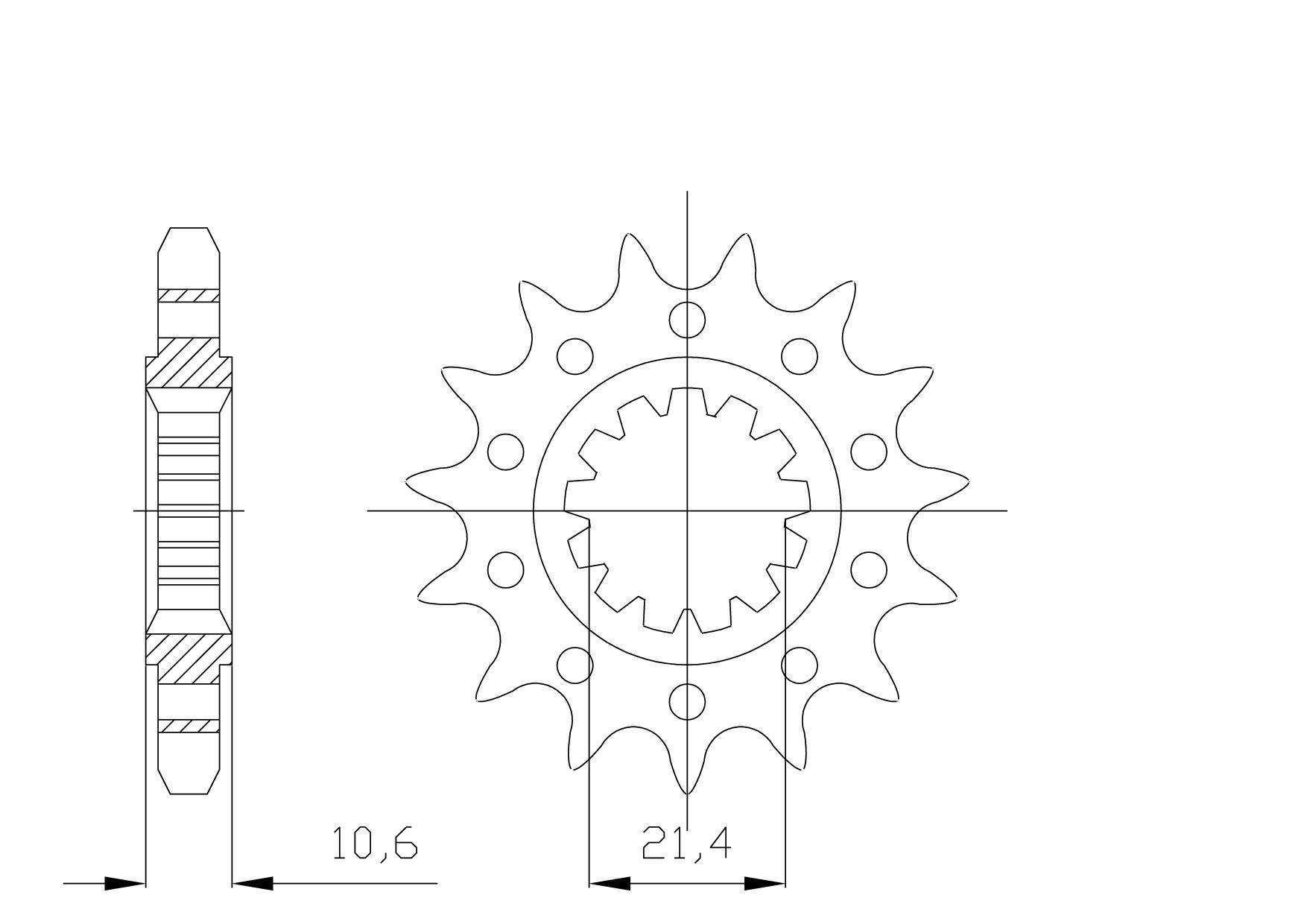 Ritzel, 17 Zähne, Teilung 520