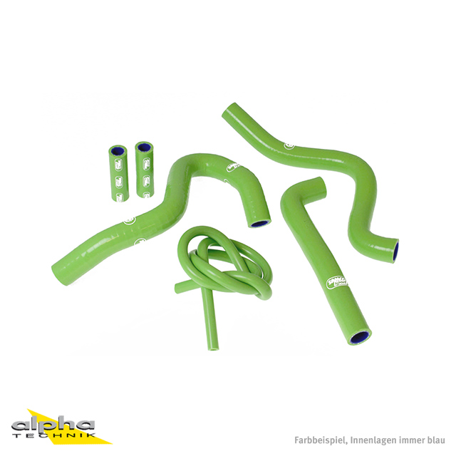 SAMCO SPORT Siliconschlauch Kit grün für Kawasaki KX250 Modelljahr 1994-1998