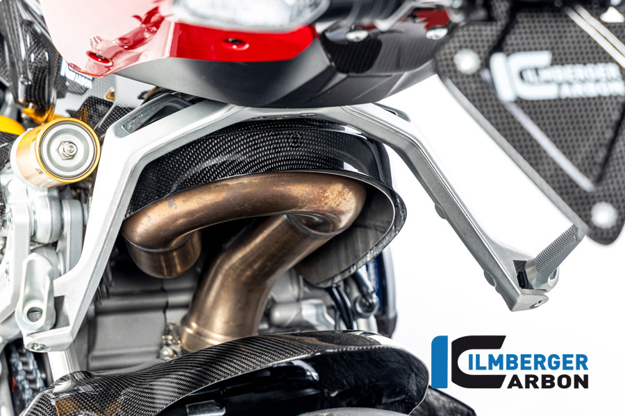 Ilmberger Carbon Auspuffhitzeschutz, glänzend, Ducati Streetfighter V2,  2022-