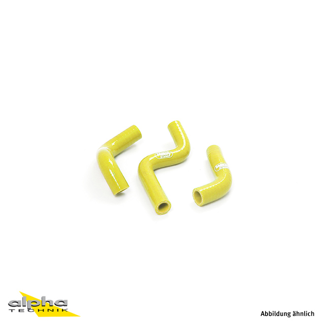 SAMCO SPORT Siliconschlauch Kit gelb für Kawasaki KX85 KX112 KX100 Modelljahr 2014-2023