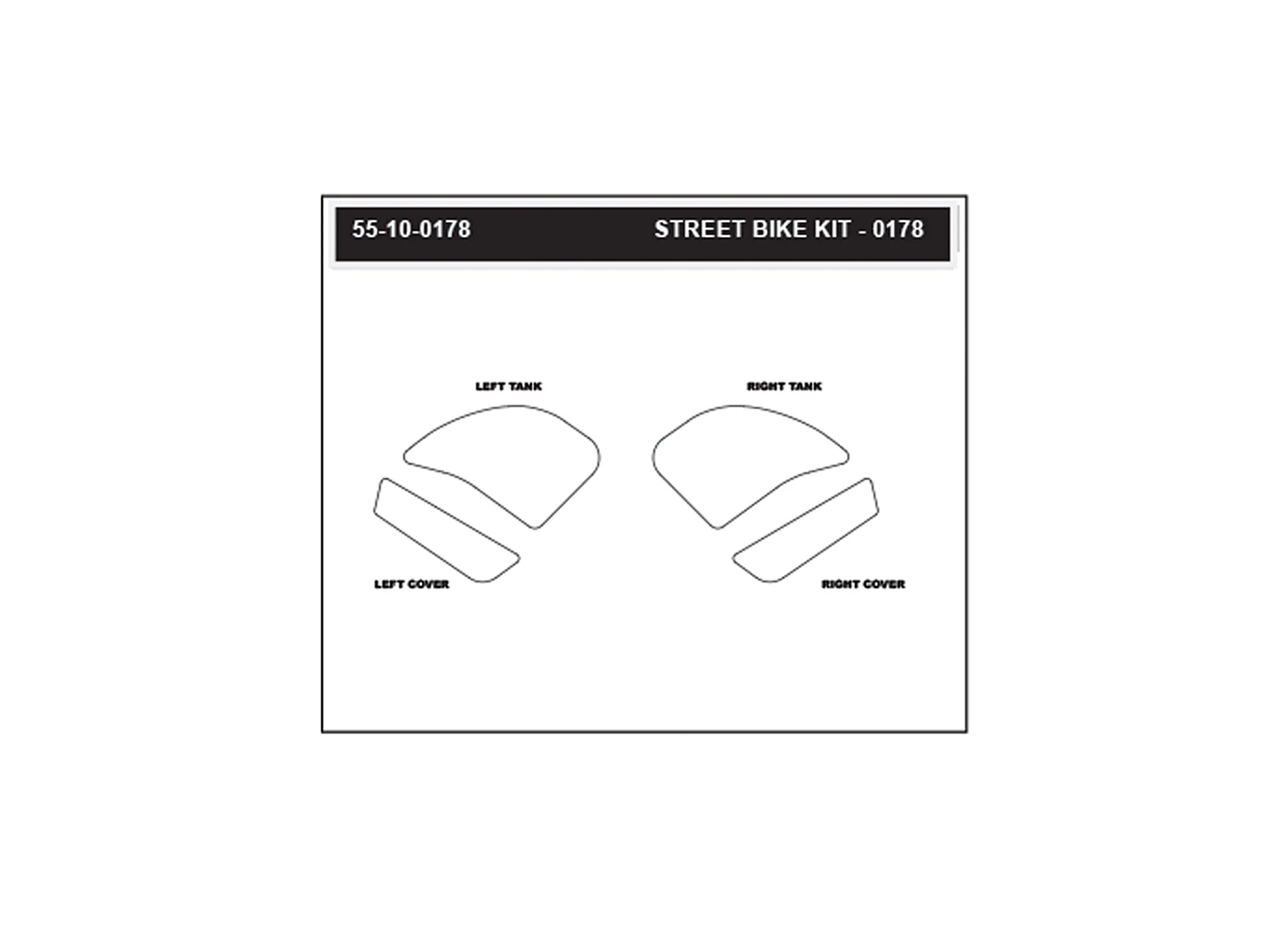 Stompgrip Tank Pad, schwarz, Volcano für Kawasaki Ninja 1000SX Modelljahr 2020-2022