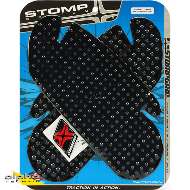 Stompgrip schwarz, Volcano, für Aprilia RSV1000R, 2004-2009, Tuono 1000R, 2006-2010