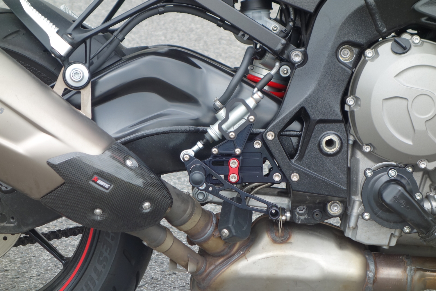 LSL 2Slide Rastenanlage für BMW S1000RR, 2017- , schwarz-rot