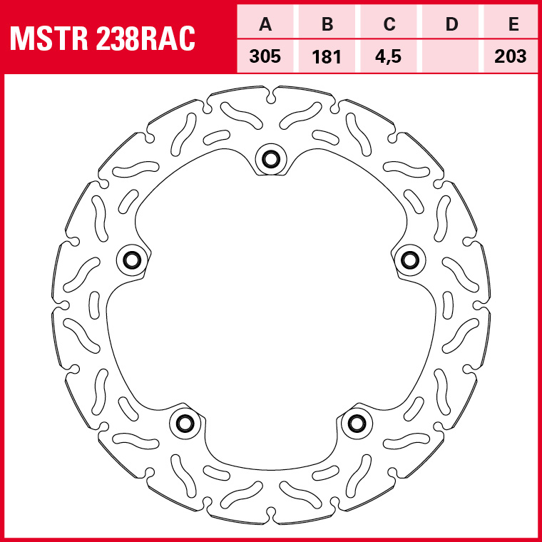 TRW Bremsscheibe Sportiv BMW Semifloating MSTR238RAC