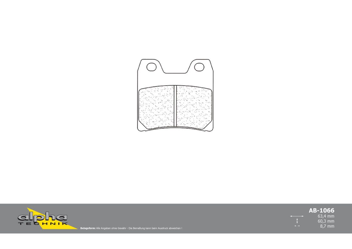 alpha Technik Bremsbelag Straße mit ABE