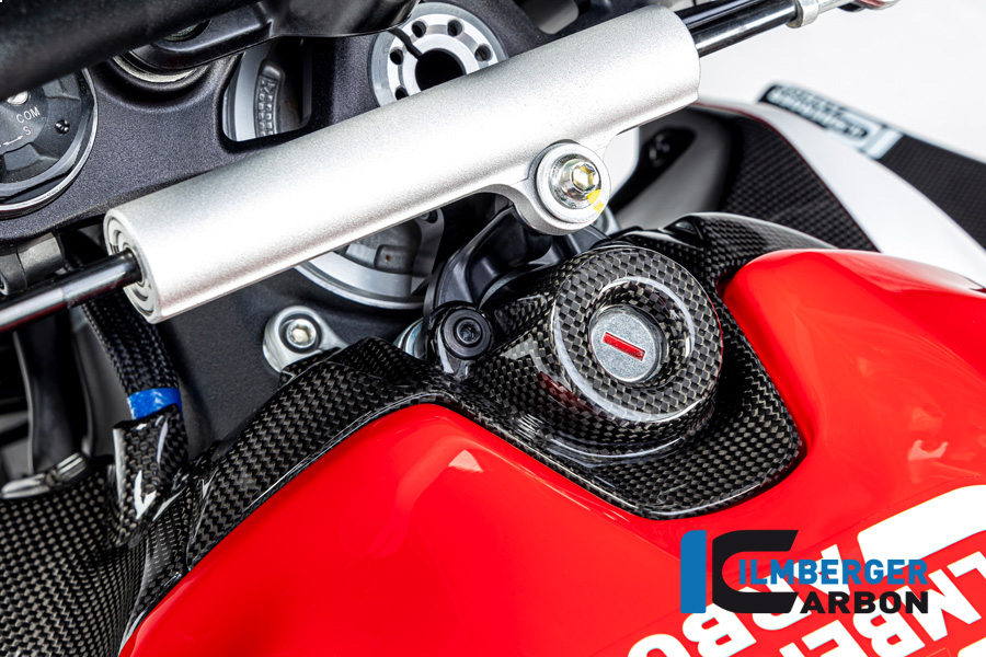 Ilmberger Carbon Zündschloßabdeckung, glänzend, Ducati Streetfighter V2,  2022-