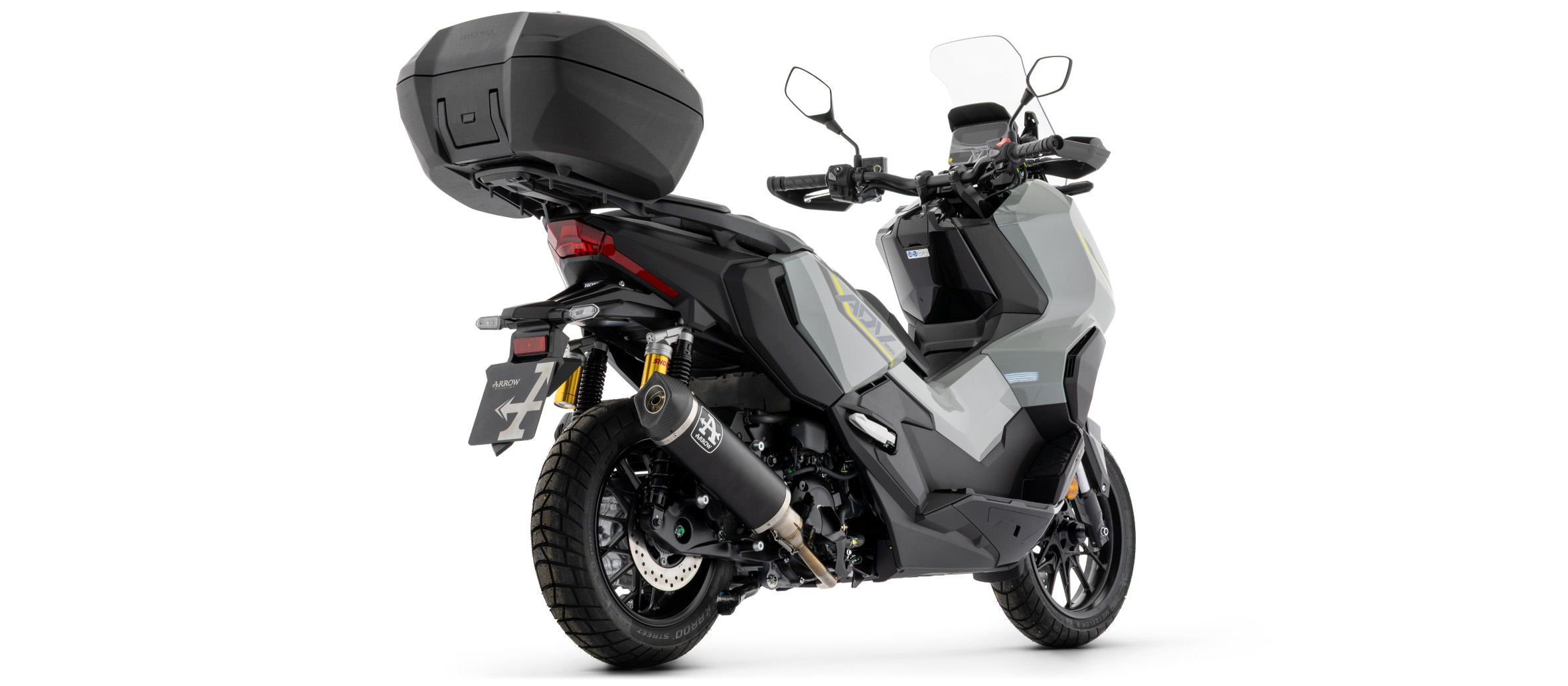 ARROW Auspuff DARK URBAN mit Carbon-Endkappe für Honda ADV 350, 2025-