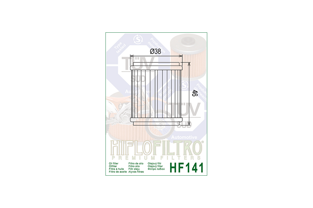 HIFLO Ölfilter HF141 für diverse Beta / Fantic / Gas Gas / HM / MBK / Yamaha Modelle