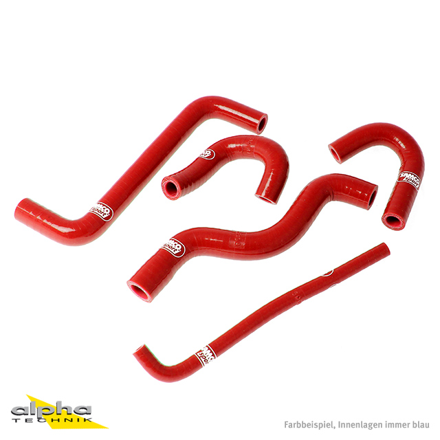 SAMCO SPORT Siliconschlauch Kit 5 teilig rot für Honda CBR125R Modelljahr 2004-2019