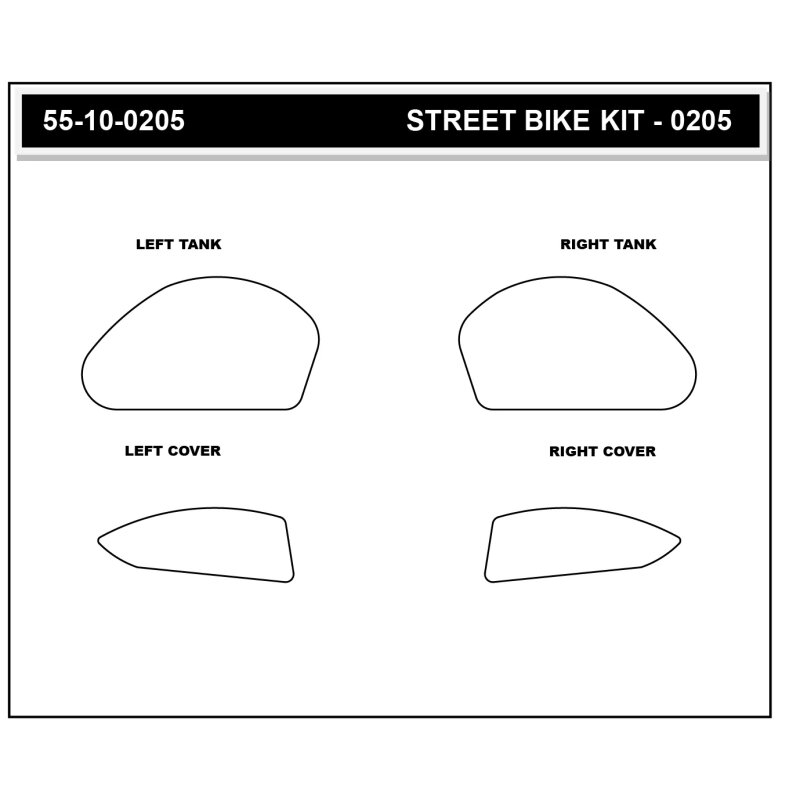 Stompgrip Tank Pad schwarz, Icon, Streetbike Tank Kit für Yamaha, MT03, 2020-2025