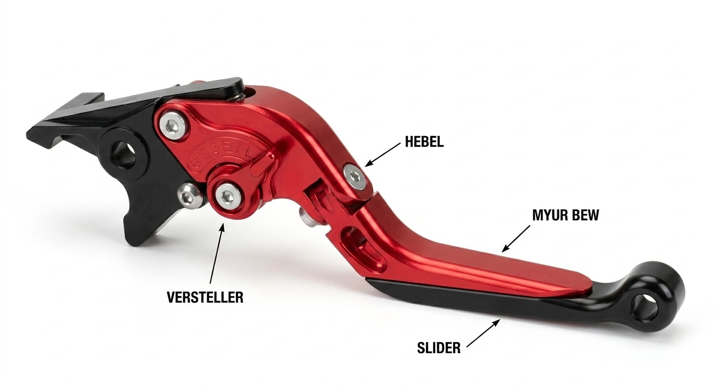LSL ERGONIA Bremshebel R14 Rot/Rot/Schwarz