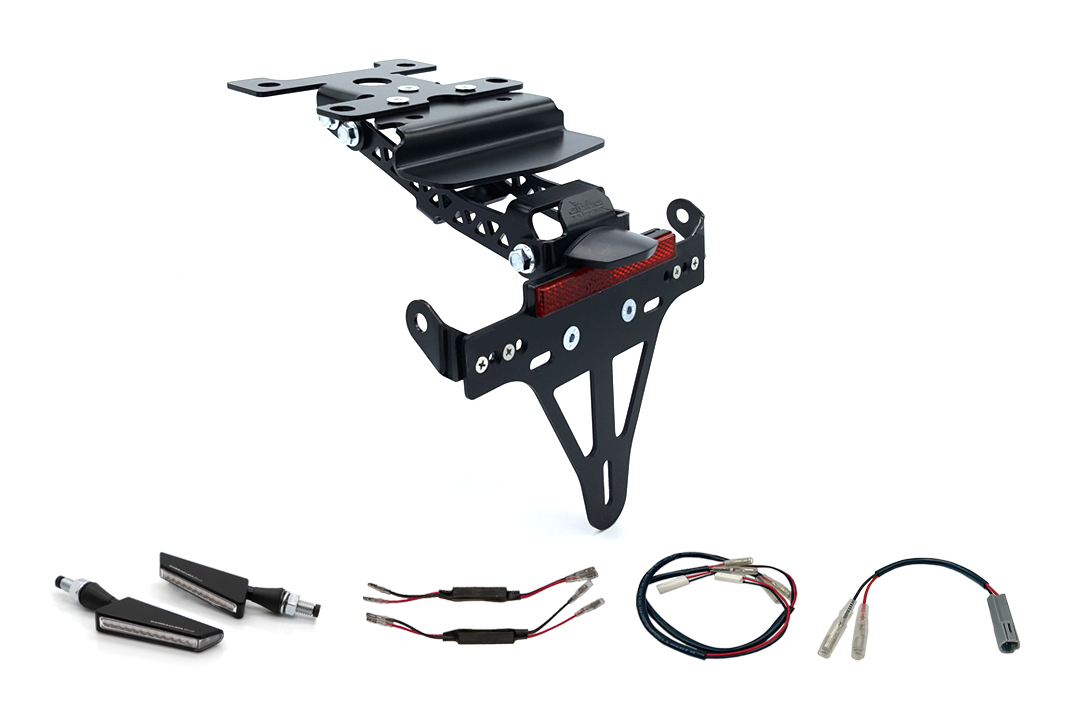 alpha Technik Kennzeichenhalter-Blinker-Kit SQ-LED für Yamaha Tenere 700 ab Modelljahr 2019 (Hinten)