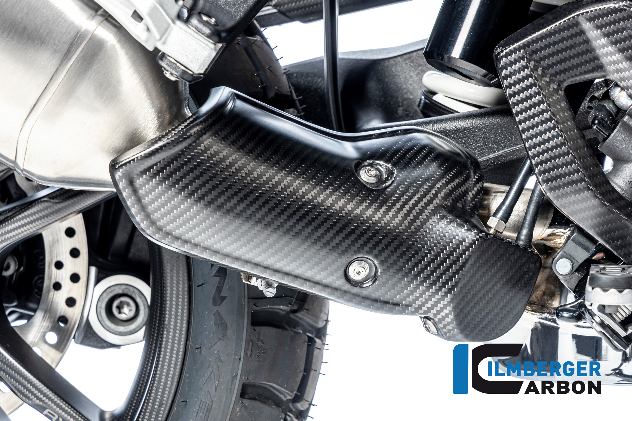 Ilmberger Carbon Auspuffhitzeschutz unten, matt, BMW R1300GS 2023-