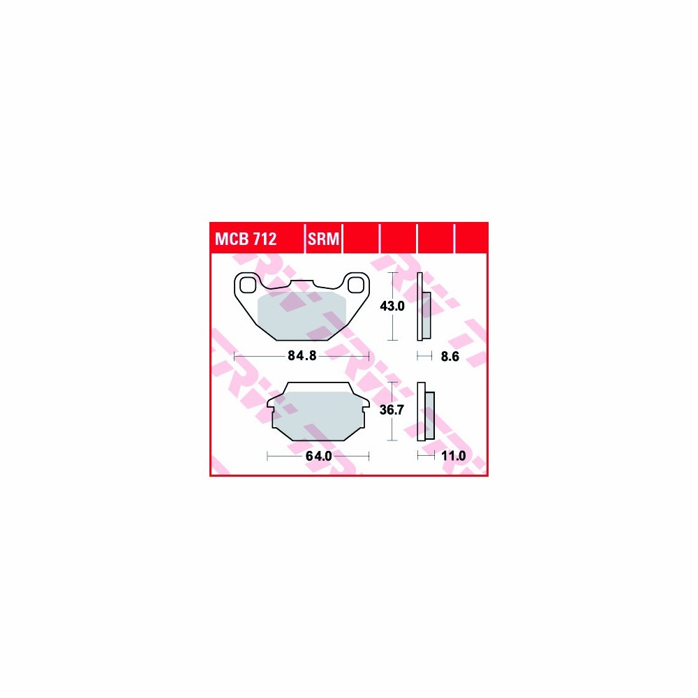 TRW Bremsbelagsatz Allround MCB712