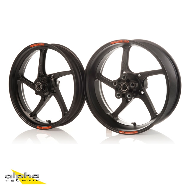OZ Piega R Aluminium vorne schwarz matt für Ducati Monster, Streetfighter, Supersport, 1098, 1198, 749, 999, Desmosedici