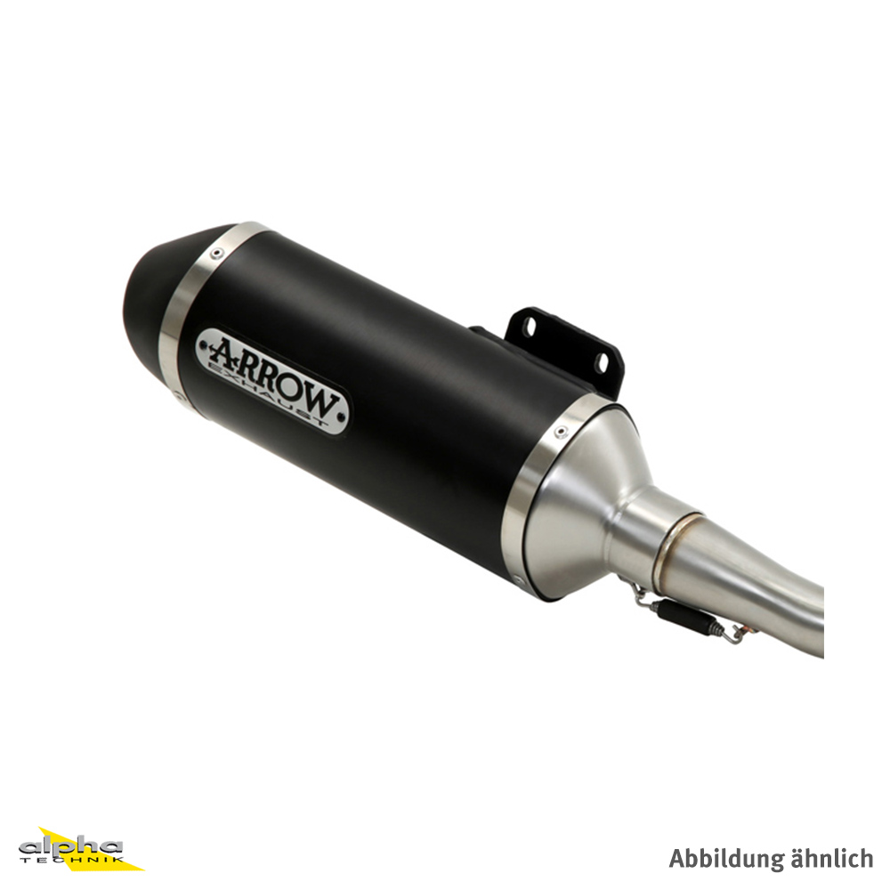 ARROW Auspuff RACE TECH für Piaggio MP3 500 LT 2014-16 aus Aluminium, schwarz