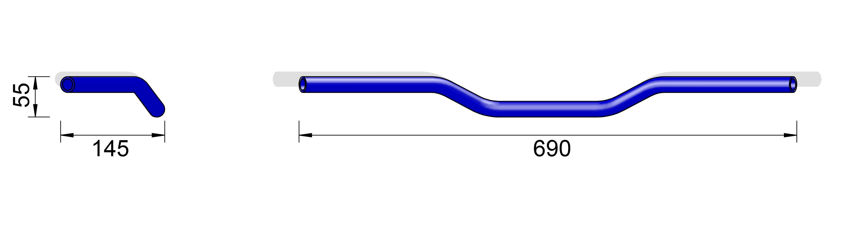 LSL Stahllenker LM1/BMW, silber