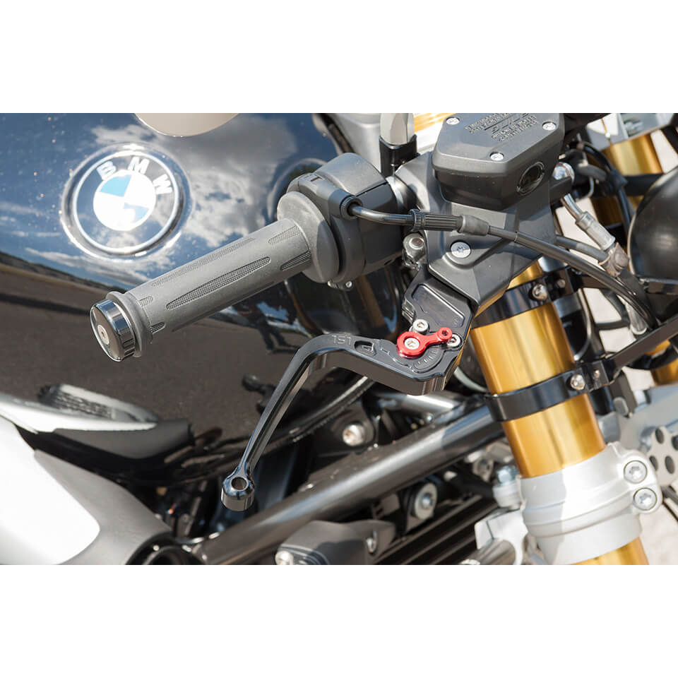 LSL Bremshebel R44X, schwarz/rot, für BMW R nineT, R1200GS (Adventure), R1200R/RS, R1250GS (Adventure), und R1250R/RS