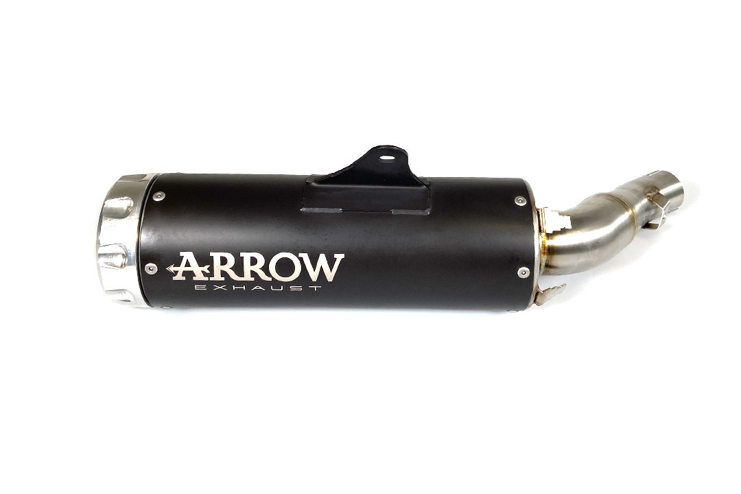 ARROW Auspuff REBEL Sip-On für Honda CMX500 Rebel 2017-2022, Edelstahl schwarz
