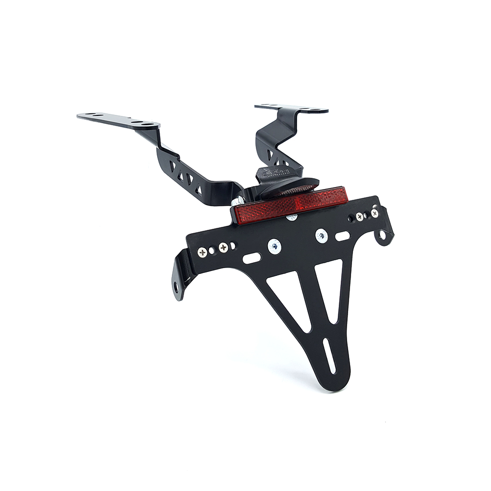 alpha Technik Kennzeichenhalter Edelstahl schwarz für Honda CB650R, CBR650R 2019-2020 