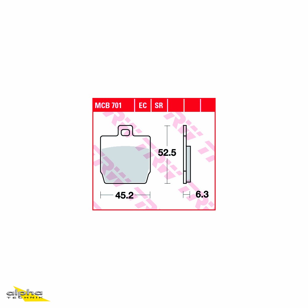 TRW Bremsbelagsatz EC MCB701EC