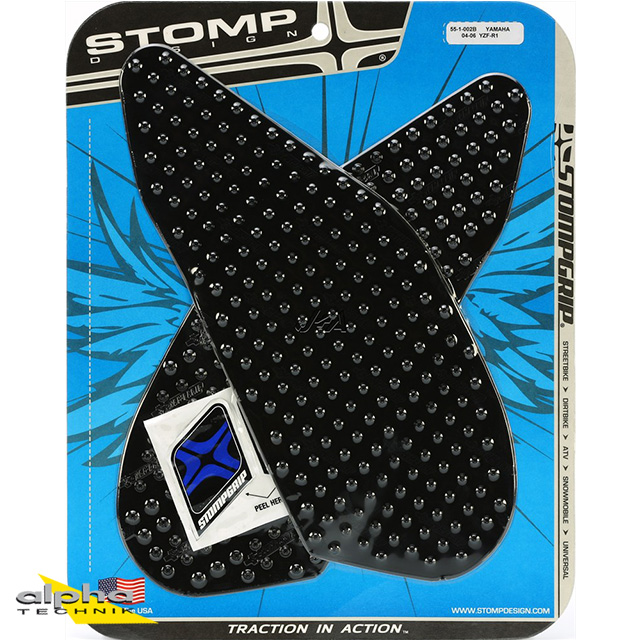 Stompgrip schwarz, Volcano, für Yamaha YZF-R1, 2004-06