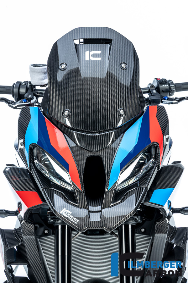 Ilmberger Carbon Verkleidungsmittelteil oben, Lufteinlass, glänzend, BMW S1000XR 2020- M1000XR 2024-