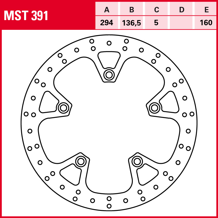 TRW Bremsscheibe Allround starr MST391