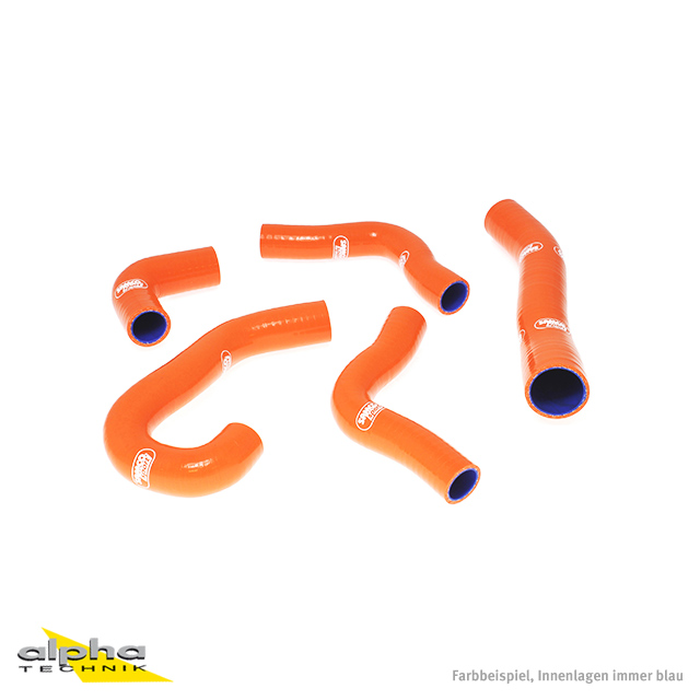 SAMCO SPORT Siliconschlauch Kit orange für KTM 1190 RC8 Modelljahr 2008-2011