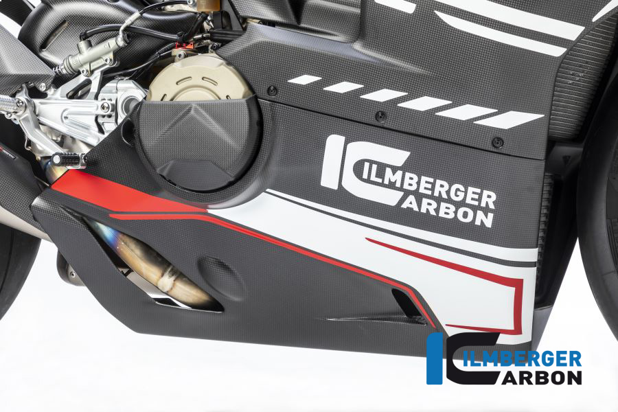 Ilmberger Carbon Verkleidungsunterteil  für Akrapovic Full Race Auspuff für Ducati Panigale V4 / V4S ab 2018