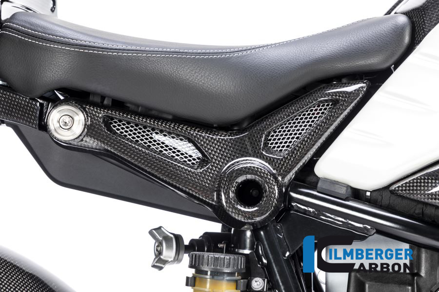 Ilmberger Carbon Abdeckung am Rahmenheck rechts, glänzend, BMW R nineT 2014-2017, R nineT Racer, Scrambler, Urban GS 2016-