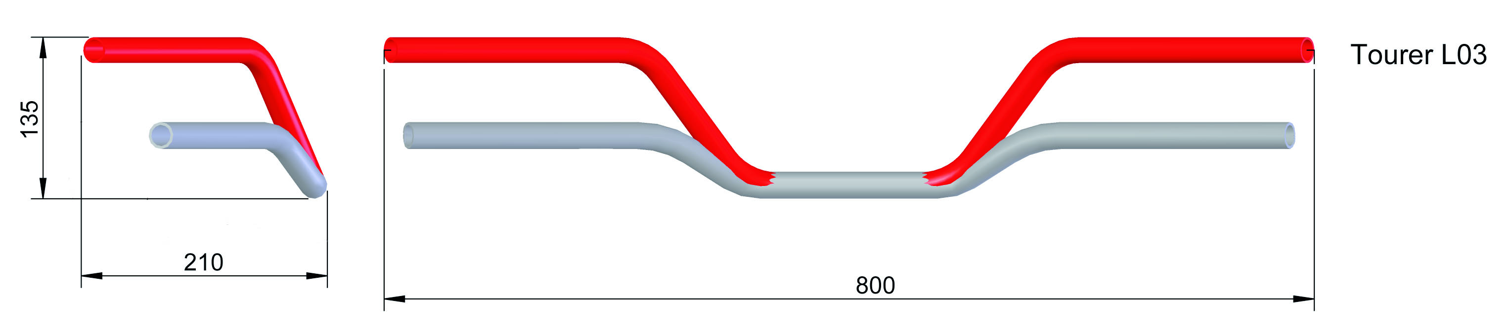 LSL Tourenlenker L03, Stahl, chrom