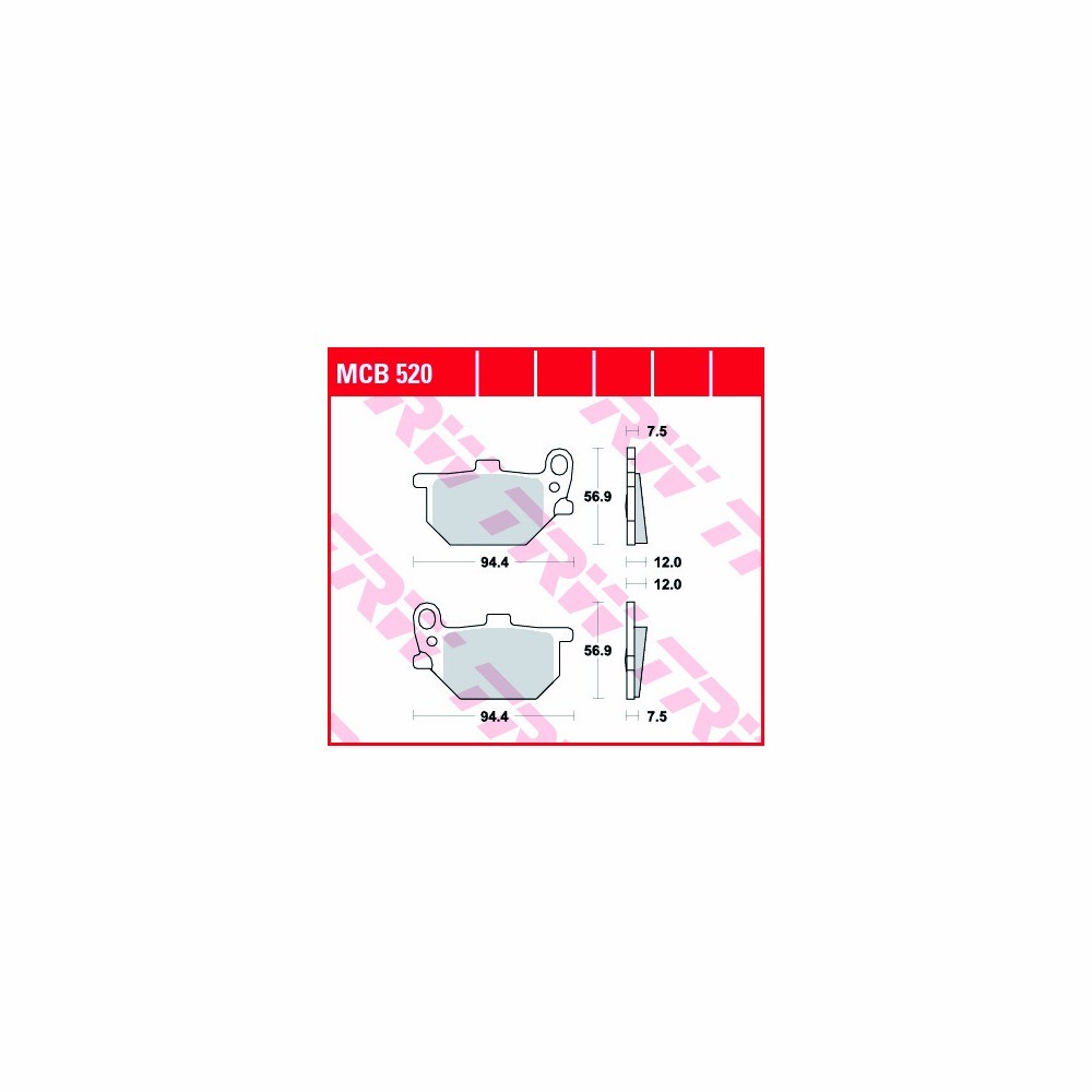 TRW Bremsbelagsatz Allround MCB520 vorne