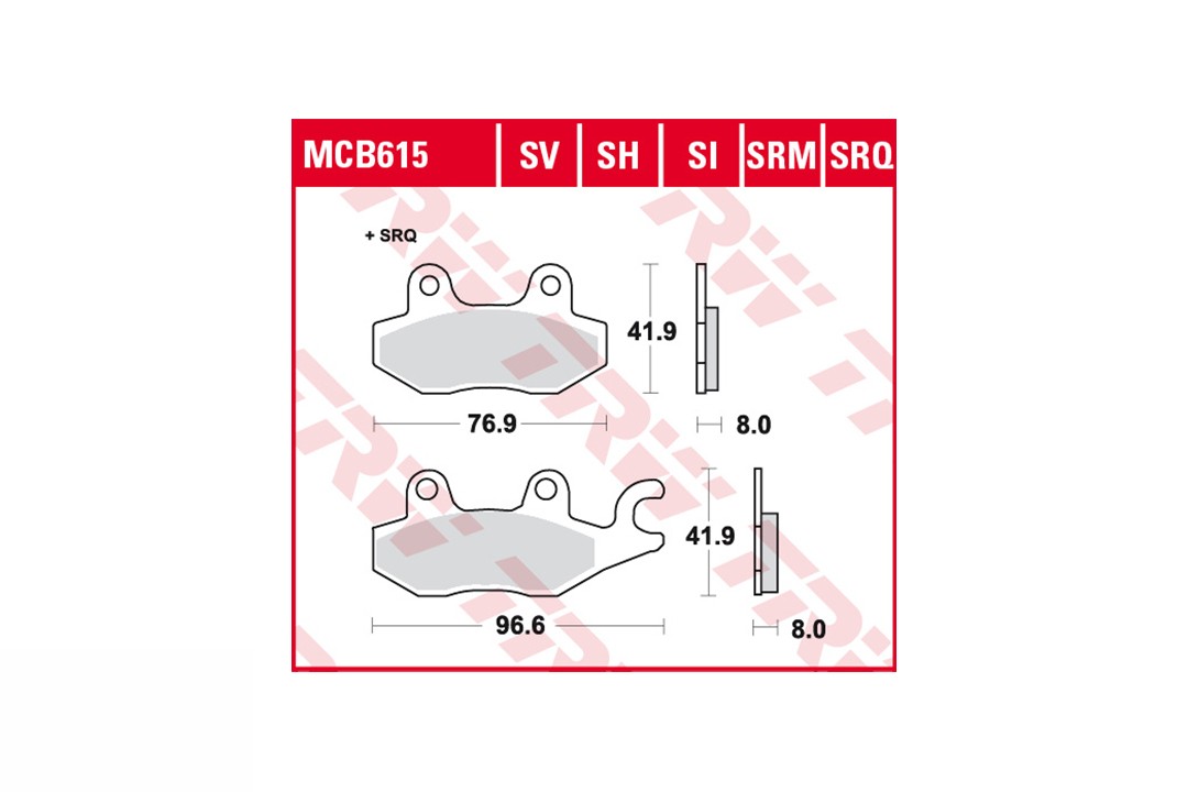 TRW Bremsbelagsatz MCB615EC