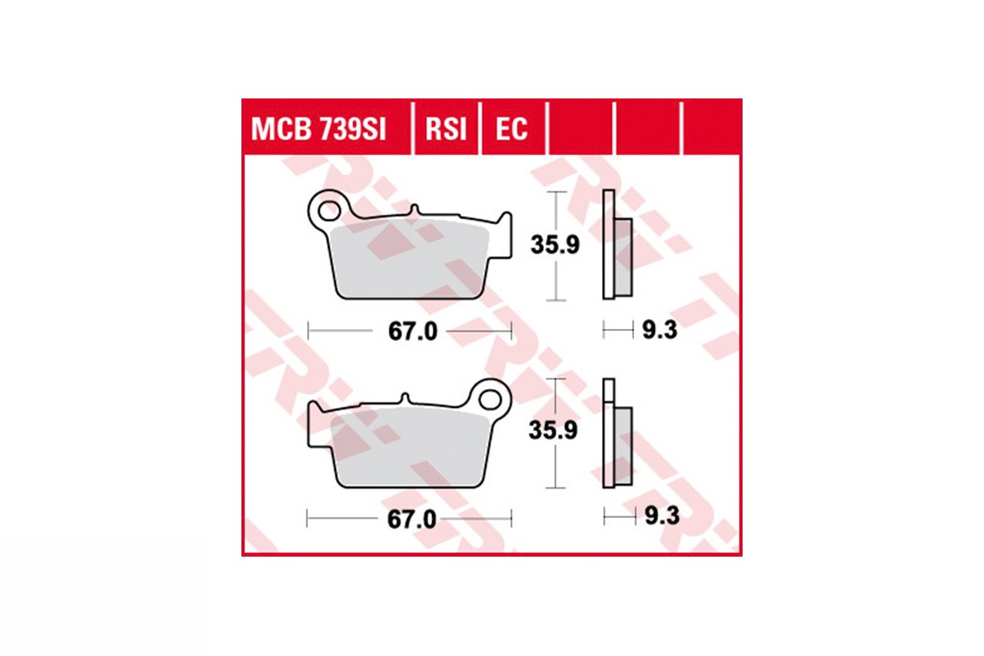 TRW Bremsbelagsatz MCB739EC hinten