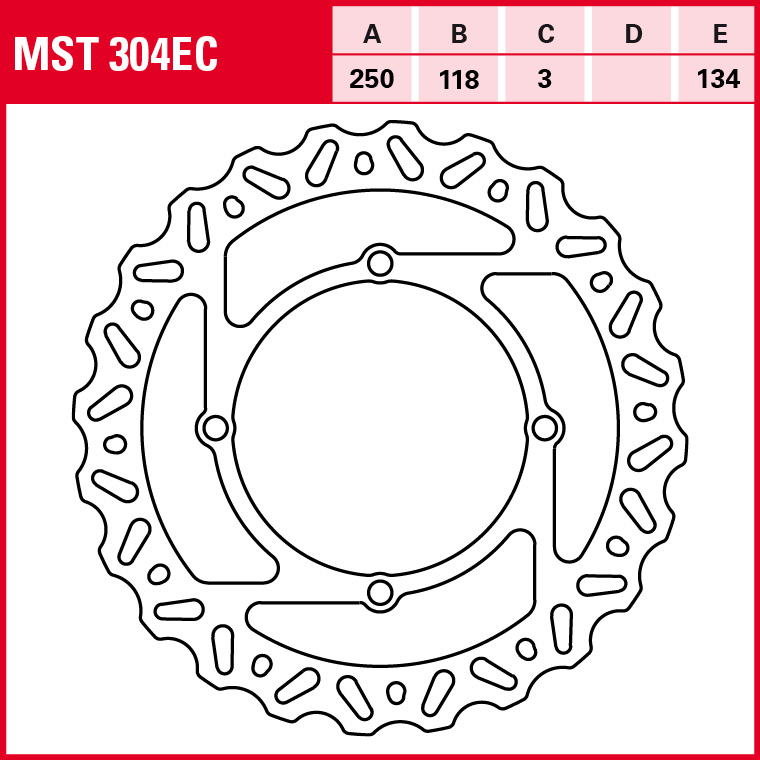 TRW Bremsscheibe Offroad starr MST304EC