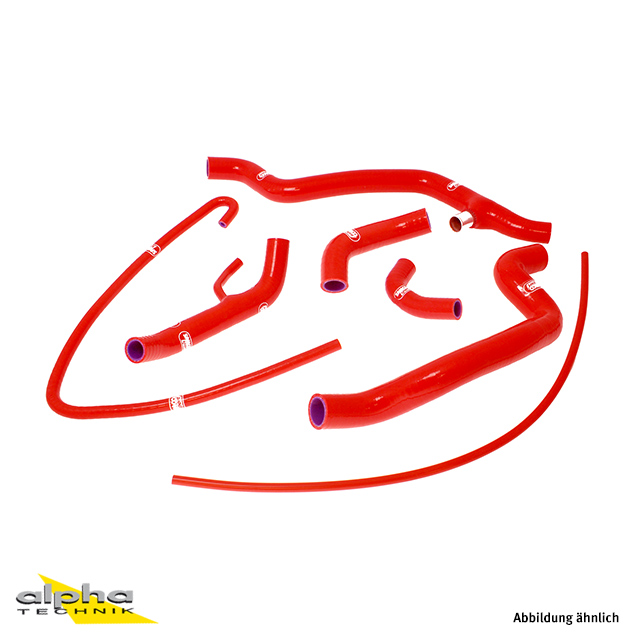 SAMCO SPORT Siliconschlauch Kit Race Thermo Bypass Kit rot für Ducati 848 Modelljahr 2008-2014