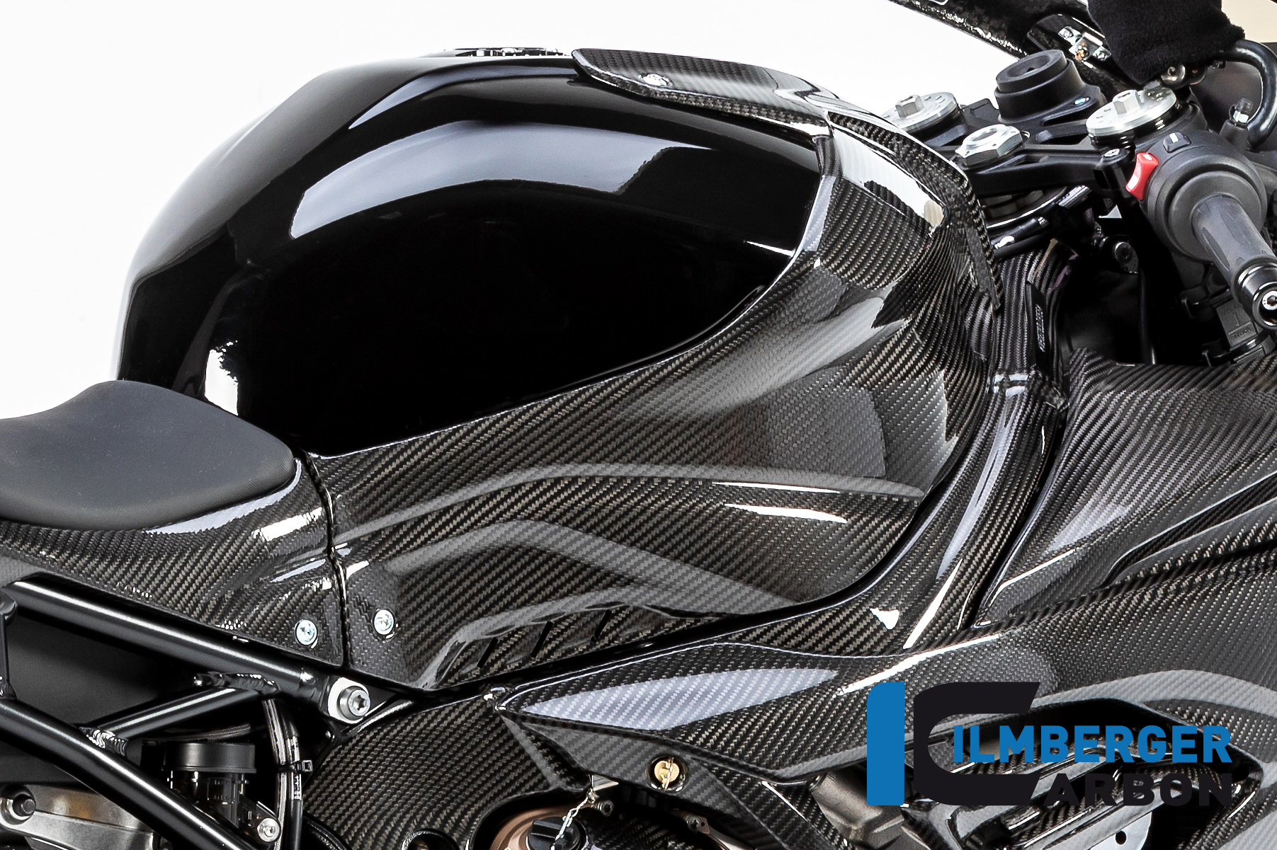 Ilmberger Carbon Tankabdeckung Racing, glänzend, BMW S1000RR 2019- , M1000RR 2021-