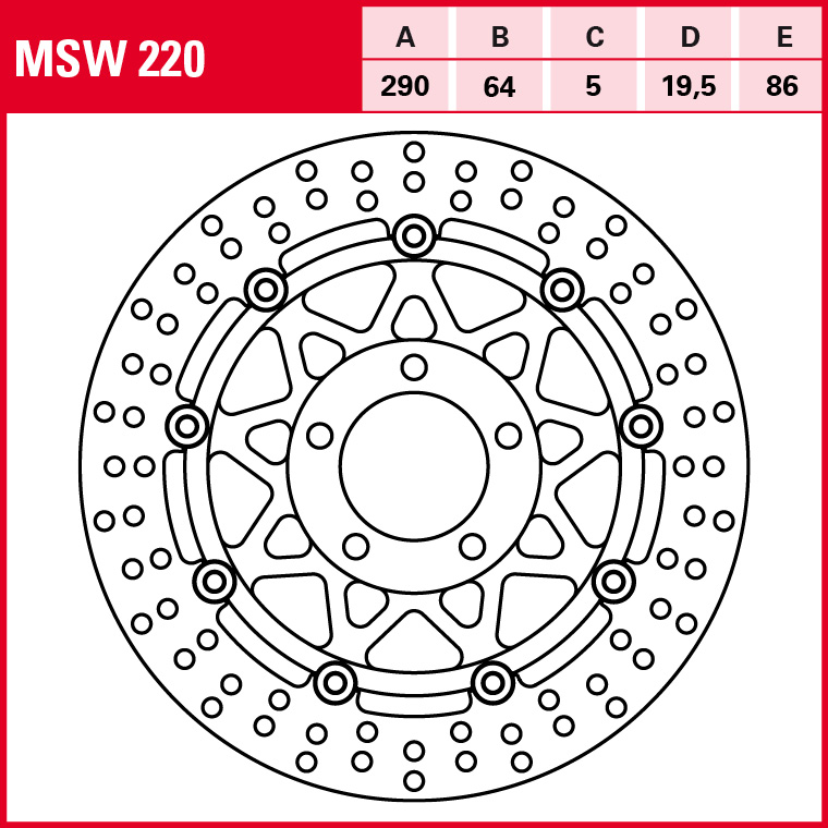 TRW Bremsscheibe Allround schwimmend MSW220