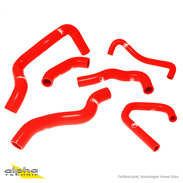 SAMCO SPORT Siliconschlauch Kit rot für Kawasaki ZX6R Modelljahr 2009-2023