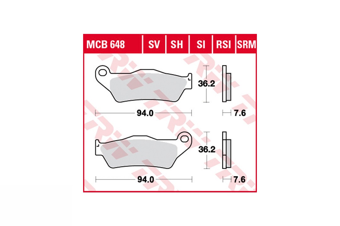 TRW Bremsbelagsatz MCB648EC