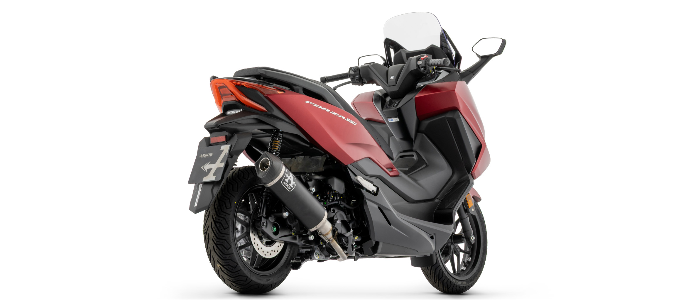 ARROW Auspuff DARK URBAN mit Carbon-Endkappe für Honda ADV 350, 2025-