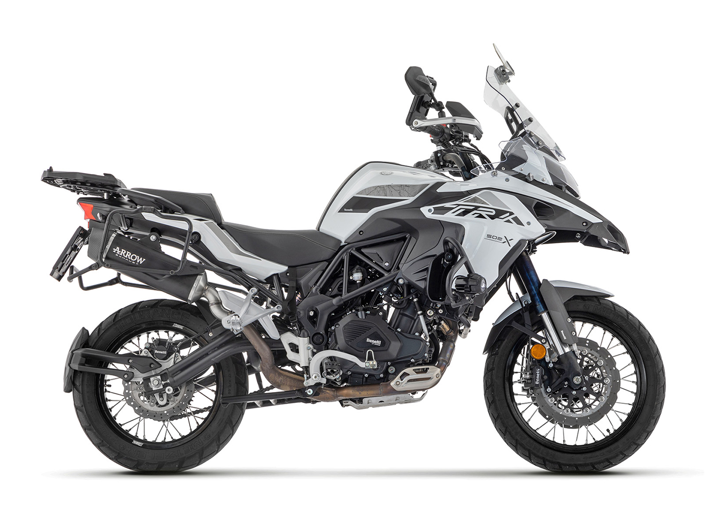 ARROW Auspuff INDY RACE EVO Aluminium DARK für Benelli TRK 502 X Modelljahr 2021-